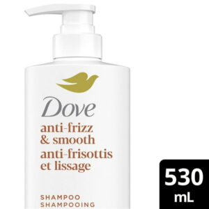 Dove Anti-Frizz & Smooth Shampoo for Frizz-Prone Hair with Liquid Bio-Protein Care and Shea Butter 530mL, 530 ML