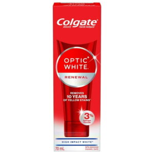 Colgate Optic White Renewal High Impact White Teeth Whitening Toothpaste, 70 mL
