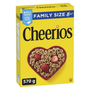 Original Cheerios Breakfast Cereal, Family Size, 570 g