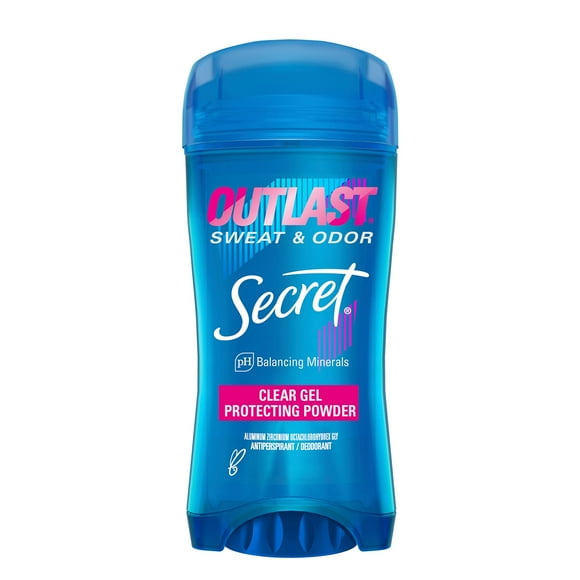 Secret Outlast Sweat & Odor Clear Gel Women's Antiperspirant Deodorant, Protecting Powder Scent, 73 grams