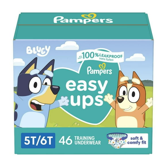 Pampers Easy Ups Boys Training Underwear, Super Pack, Sizes 2-6, 74-46 Count