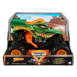 Monster Jam, Official Dragon Monster Truck, Collector Die-Cast Vehicle, 1:24 Scale, Kids Toys for Boys and Girls Ages 3 and up