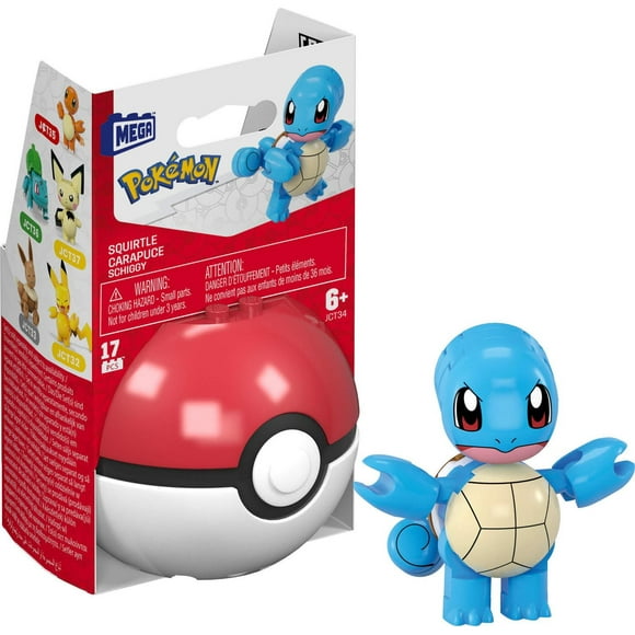 MEGA Pokémon Squirtle Building Toy Kits with Action Figure (17 Pieces) for Kids