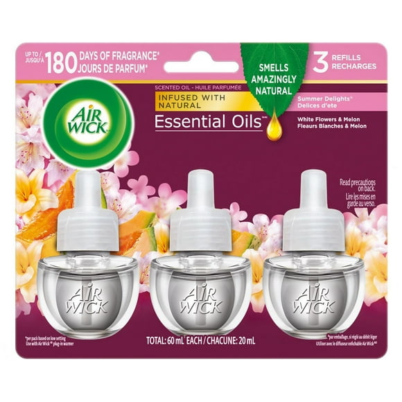 Air Wick Plug In Scented Oil, 3 Refills, Summer Delights, (3x20mL)