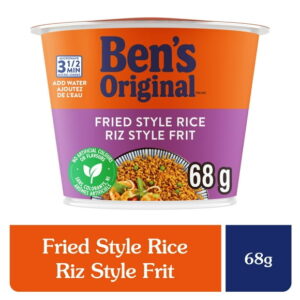 BEN'S ORIGINAL Fried Style Rice Single Serve Cup, Snack or Side, Microwave in 3.5 Minutes, 68 g, BEN FRIED RICE SINGLE SERVE CUP 68g