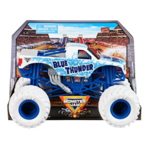 Monster Jam, Official Blue Thunder Monster Truck, Collector Die-Cast Vehicle, 1:24 Scale, Kids Toys for Boys and Girls Ages 3 and up