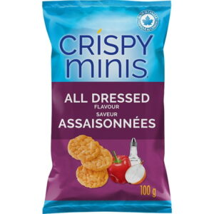 Quaker Crispy Minis Brown Rice Chips All Dressed, 100 g.