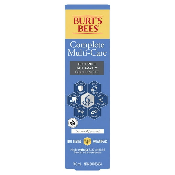 Burt's Bees Toothpaste Complete Multi Care, Natural Source Flavour