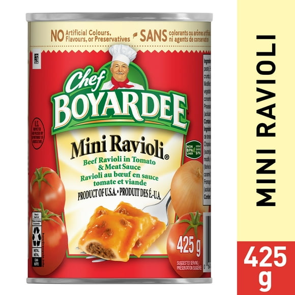 Chef Boyardee® Mini Ravioli Beef Ravioli in Tomato And Meat Sauce, 425 g