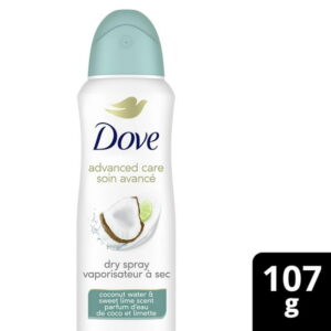 Dove Advanced Care Coconut Water & Sweet Lime Scent 72h Antiperspirant, 107 g