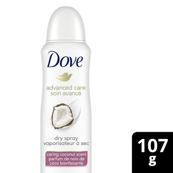 Dove Advanced Care Caring Coconut Scent Dry Spray Antiperspirant, 107g, Antiperspirant
