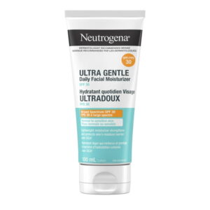 Neutrogena Ultra Gentle Daily Facial Moisturizer with SPF 30 Sunscreen with CICA, Lightweight Face Lotion with Broad Spectrum SPF 30 for Normal to Sensitive Skin, Fragrance-Free, 100 mL