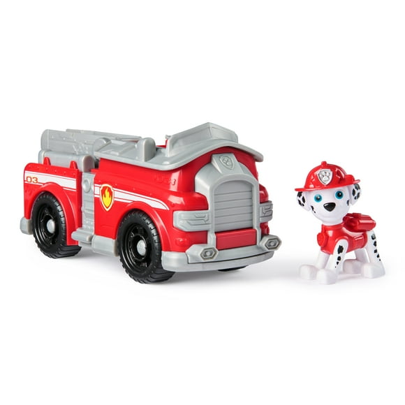 PAW Patrol Fire Truck with Collectible Marshall Figure, Sustainably Minded Toys for Kids Ages 3+, Marshalls Firetruck