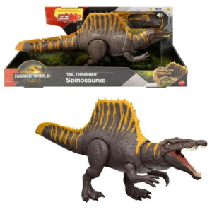 Jurassic World Rebirth Tail Thrasher Spinosaurus Action Figure, Dinosaur Toy with 2 Attack Moves, JURASSIC WORLD REBIRTH TAIL SPINOSAURUS