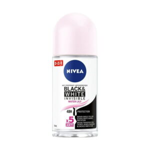 NIVEA Black & White Invisible 48H Protection Roll-On Anti-Perspirant - Water Lily, 50 mL