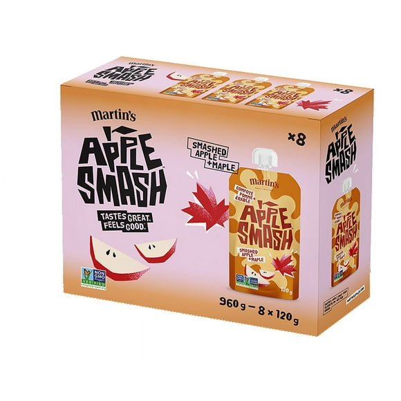 Apple Smash Apple Maple 8pk, Size/Quantity - 120g x 8 units per carton
