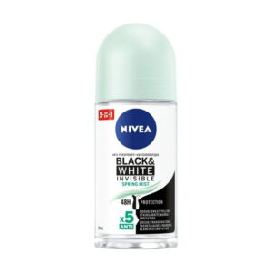 NIVEA Black & White Invisible 48H Protection Roll-On Anti-Perspirant - Spring Mist, 50 mL