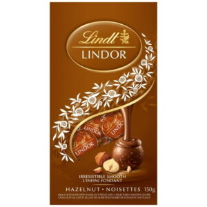 Lindt LINDOR Hazelnut Milk Chocolate Truffles, 150Gram Bag, 150g Bag
