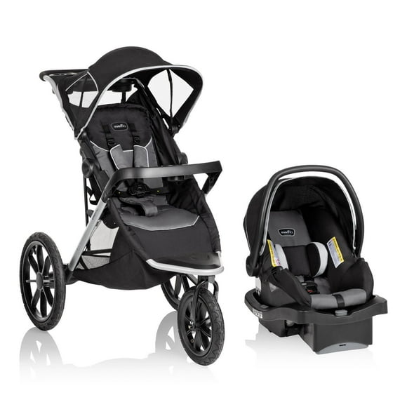 Evenflo Victory Plus Jogging Stroller Travel System with LiteMax Infant Car Seat (0-6 Years), Evenflo Victory Travel System