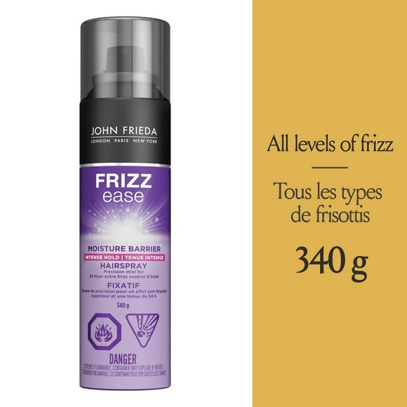 John Frieda Frizz Ease Moisture Barrier Intense Hold Hairspray for Maximum Control, Intense Hold | 340 g