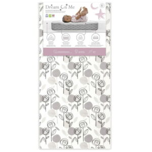 Dream On Me Endless Roses Crib and Toddler Mattress