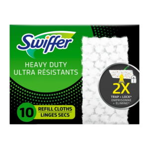 Swiffer Sweeper Heavy Duty Dry Multi-Surface Cloth Refills for Floor Sweeping and Cleaning, 10CT