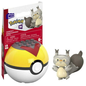 MEGA Pokémon Skwovet Building Toy Kit, Poseable Action Figure with Poké Ball - 19 Pieces