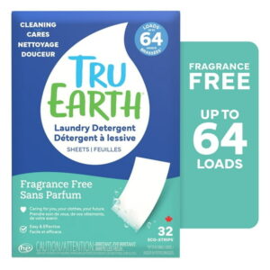 Tru Earth Laundry Detergent Sheets - 32 Strips - Fragrance Free, Fragrance-Free - 32 Sheets