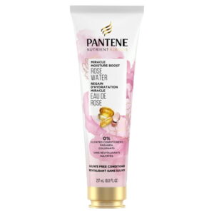 Pantene Rose Water Nutrient Blends Sulfate Free Conditioner, Moisturizes Dry Hair, Safe for Color Treated Hair, 237 mL