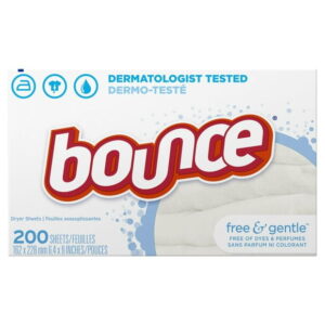 Bounce Free & Gentle Fabric Softener Softener Dryer Sheets, 200 Sheets