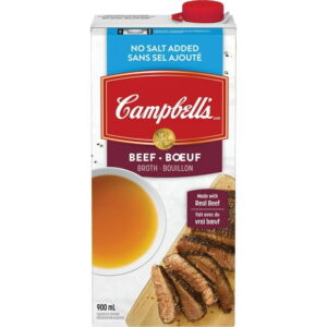Campbell's® Ready to Use No Salt Added Beef Broth, Shelf Stable, 900 mL