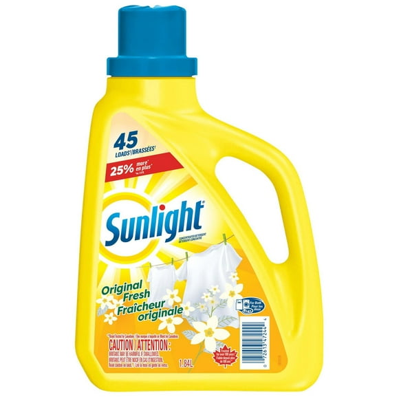 Sunlight Original Fresh Concentrated Liquid Laundry Detergent, 1.84 Litres, 45 Washloads, 1 Bottle, 1.84 Litres