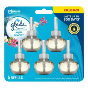 Glade Plugins® Air Freshener Oil Refill, Aqua Waves, 5 Refills