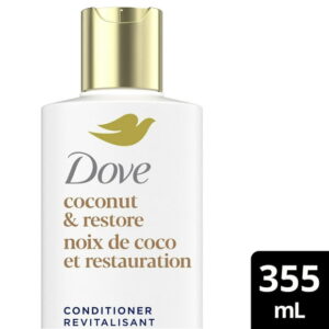 Dove Coconut Oil & Restore Conditioner for Damaged Hair, with Liquid Bio-Protein Care 355mL, 355 ML