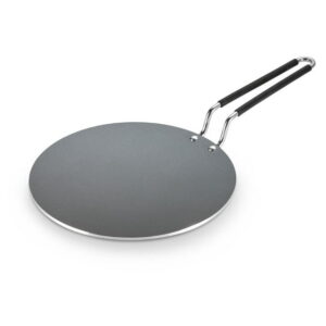 Utsava 10.5 Inch Tri-Ply Clad Stainless Steel Ceramic Nonstick Concave Dosa Tawa