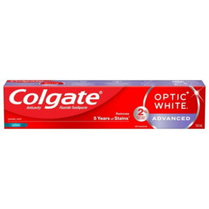 Colgate Optic White Advanced Teeth Whitening Toothpaste, Icy Fresh 133 mL, 133 mL