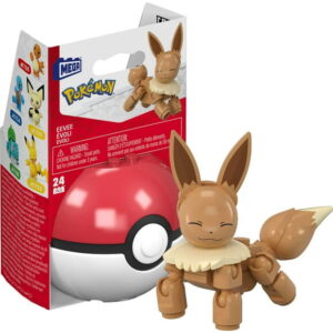 MEGA Pokémon Eevee Building Toy Kits with Action Figure (24 Pieces) for Kids