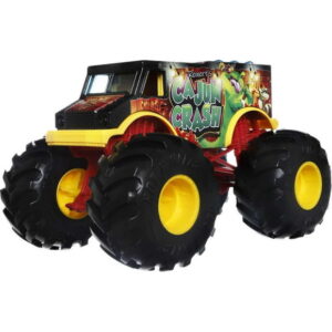 Hot Wheels Monster Trucks 1:24 Scale Vehicle Cajun Crash, Collectible Die-Cast Toy Trucks