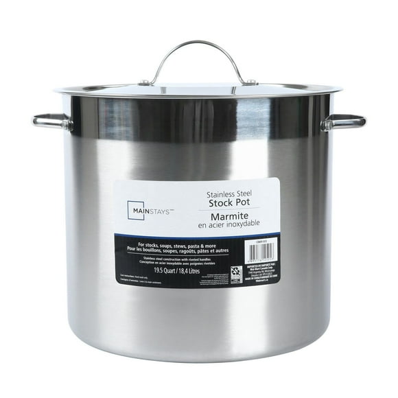 Mainstays 20QT Stainless Steel Stockpot, MS 20QT Stockpot