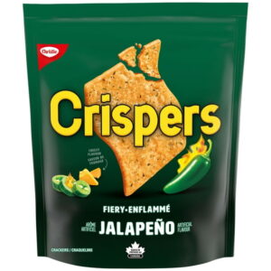 Crispers, Jalapeno Flavour Crackers, Salty Snacks, Is It a Chip or a Cracker, 145 g