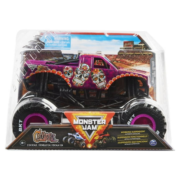 Monster Jam, Official Calavera Monster Truck, Collector Die-Cast Vehicle, 1:24 Scale, Kids Toys for Boys Ages 3 and up