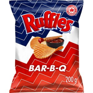 Ruffles Bar-B-Q flavoured Potato Chips, 200 g.