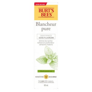 Burt's Bees Toothpaste, Fluoride Free, Purely White, Zen Peppermint, 150 mL