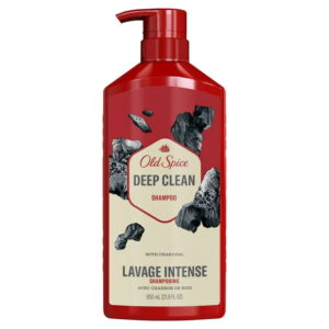 Old Spice Deep Clean Shampoo for Men with Charcoal, Fresh and Clean Scent, Removes Built Up Dirt and Oil, 650ML