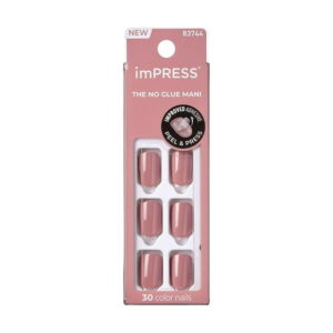 KISS ImPRESS Color - Fake Nails, 30 Count, Short, Gel in minutes