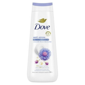 Dove Anti-Stress Body Wash for 24hr Lotion-Soft Skin, Blue Chamomile & Oat Milk, with No Sulfates No Parabens, 591mL, 591mL