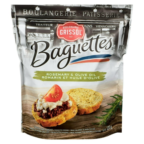 Boulangerie Grissol Baguettes Rosemary & Olive Oil, Dare, 120 g