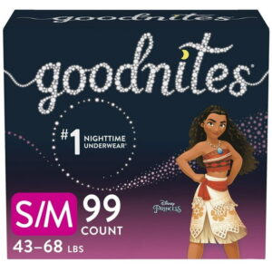 Goodnites Girls' Nighttime Bedwetting Underwear, Economy Plus Pack, Sizes XS-XXL
