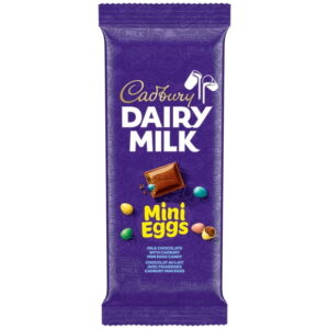 CADBURY DAIRY MILK Milk Chocolate Bar with Mini Eggs Candy, CADBURY DAIRY MILK Milk Chocolate with CADBURY Mini Eggs, 90 g, CADBURY DAIRY MILK MINI EGGS 90G 21