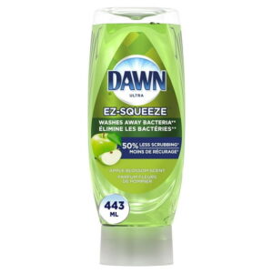 Dawn Ultra EZ-Squeeze Dish Soap, Dishwashing Liquid, Washes Away Bacteria Apple Blossom, 443ML